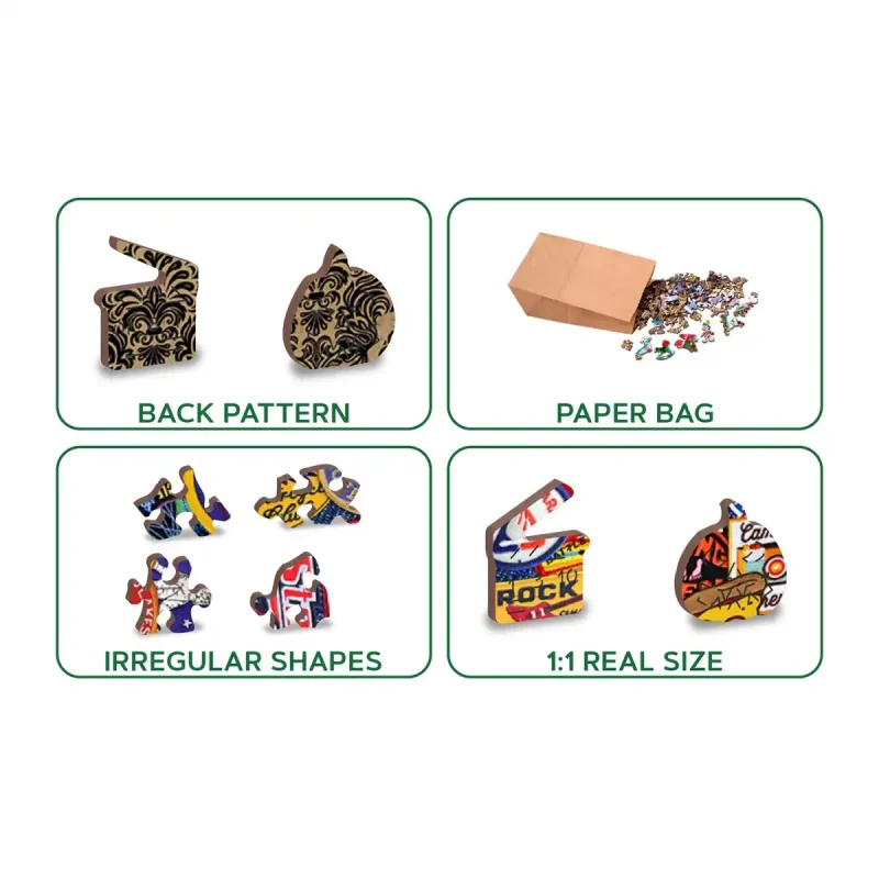 Wooden Puzzle 1000 Patch Crazy 5