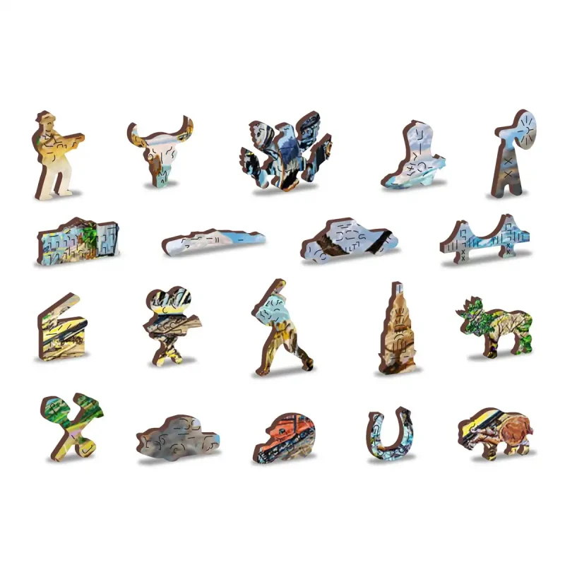 Wooden Puzzle 500 Railway 1-3