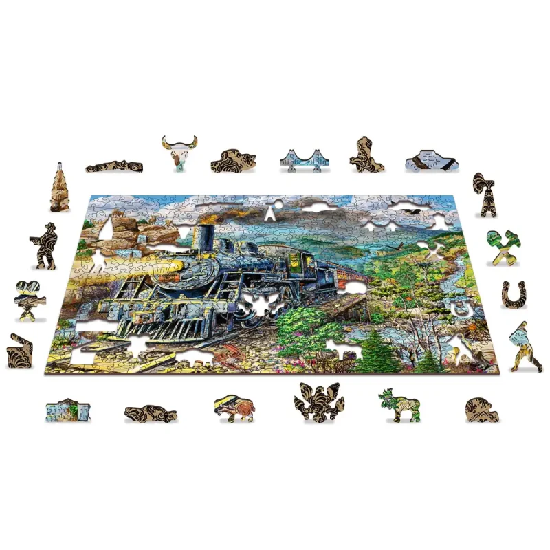 Wooden Puzzle 500 Railway 1-6