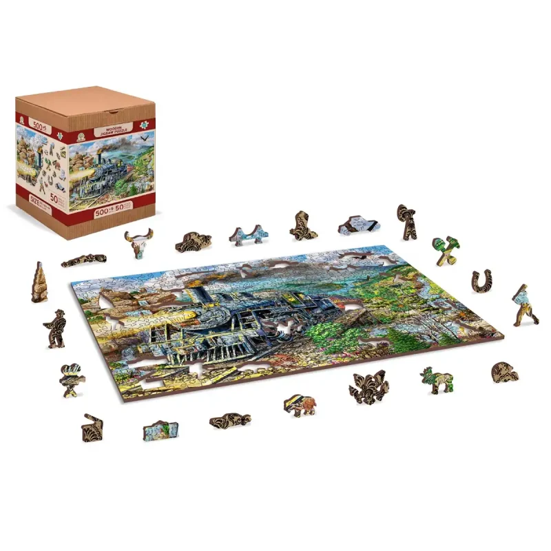 Wooden Puzzle 500 Railway 1-7