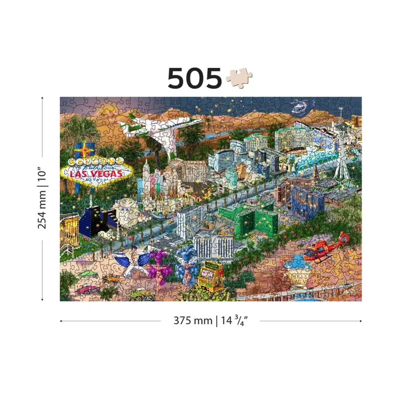 Wooden Puzzle 500 Welcome To Las Vegas 6