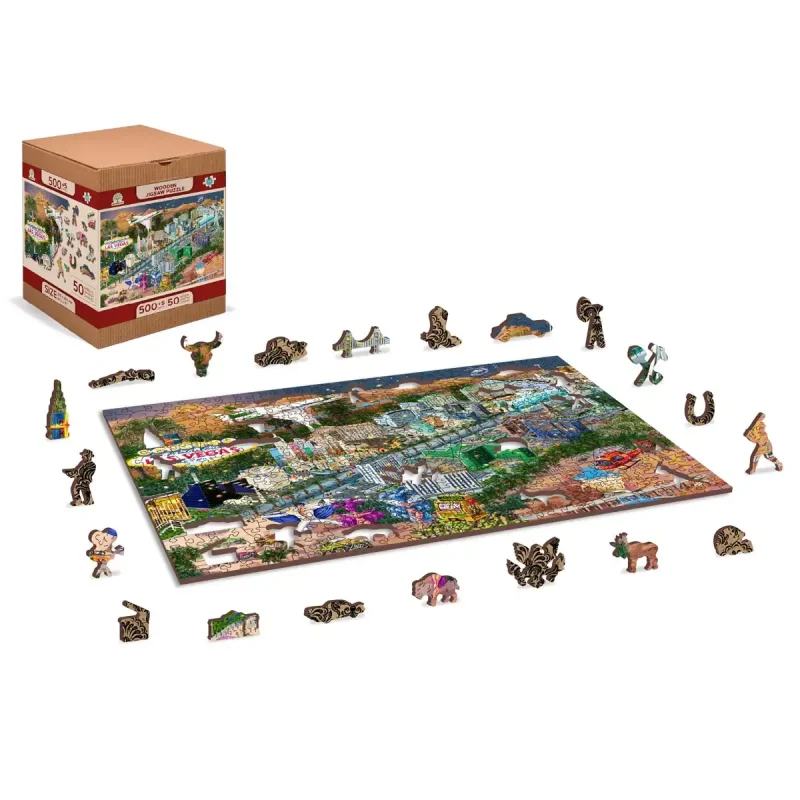 Wooden Puzzle 500 Welcome To Las Vegas 2
