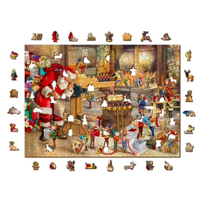 Wooden Puzzle 1000 Santa'S Workshop 8