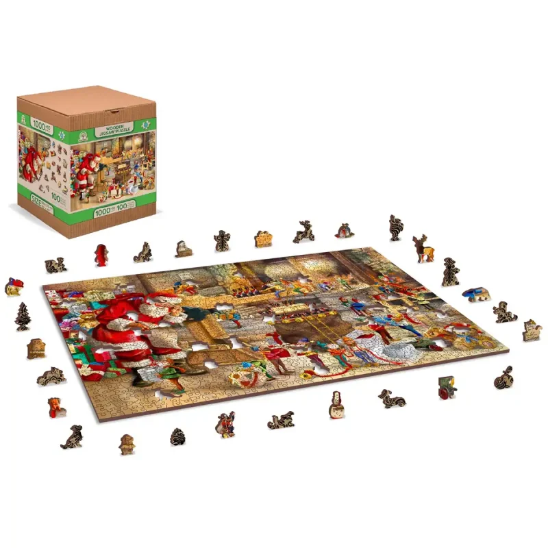 Wooden Puzzle 1000 Santa'S Workshop 2