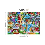 Wooden Puzzle 500 Christmas Snowballs 6