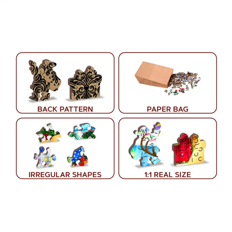 Wooden Puzzle 500 Christmas Snowballs 4