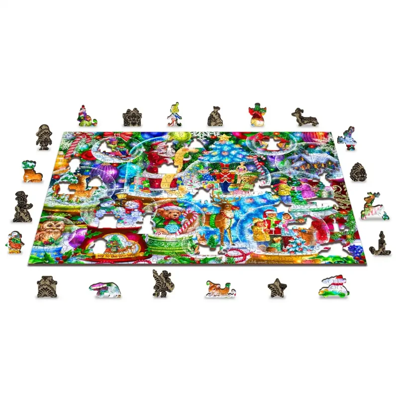 Wooden Puzzle 500 Christmas Snowballs 7
