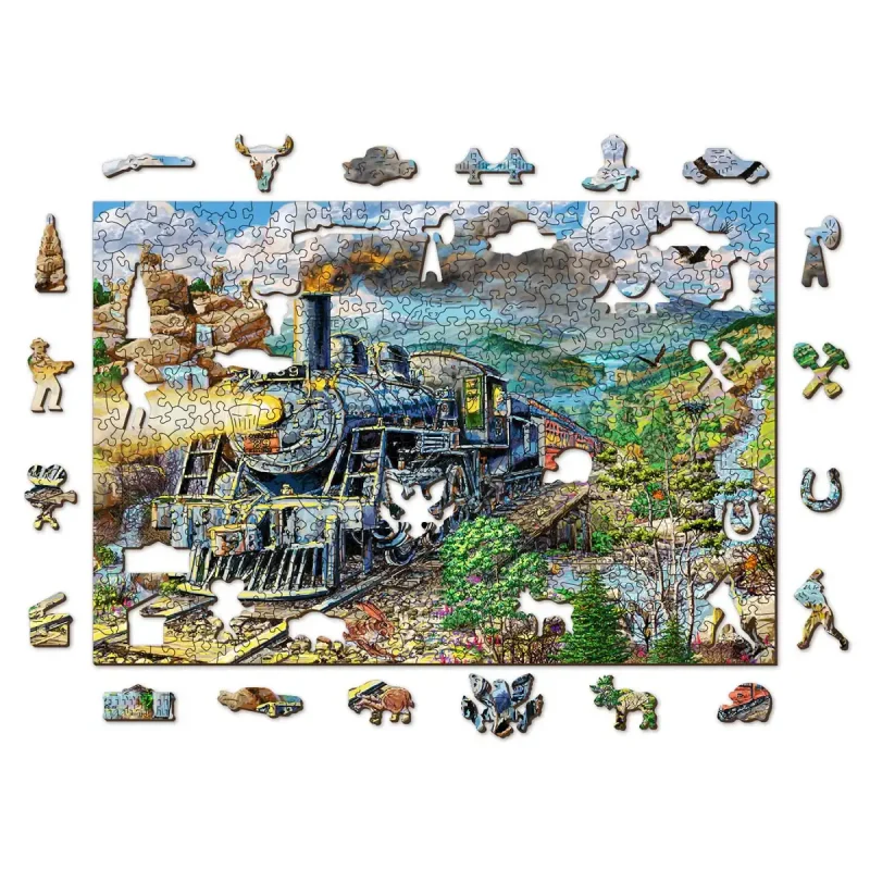 Wooden Puzzle 500 Railway 1-9