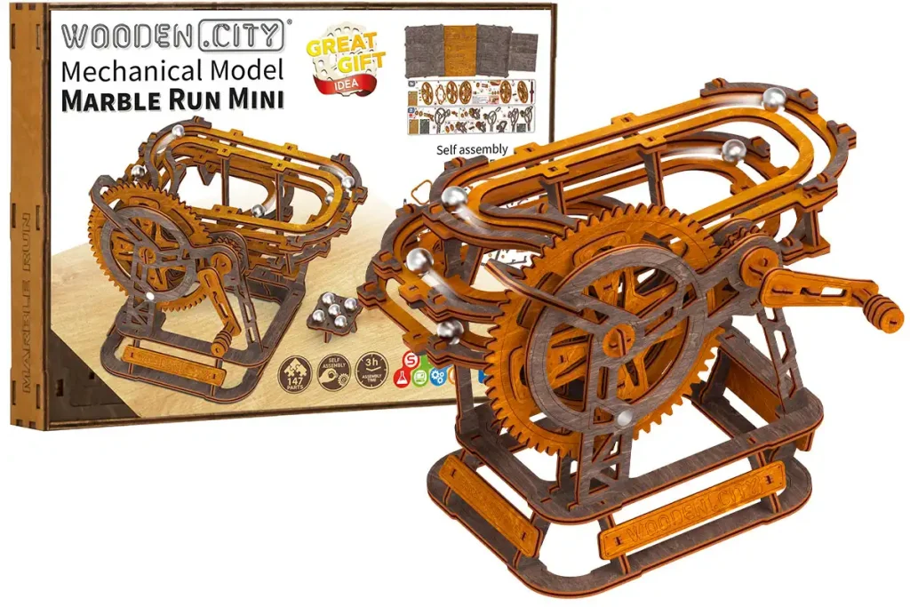3D Wooden Puzzle - Marble Run Mini Opis 1