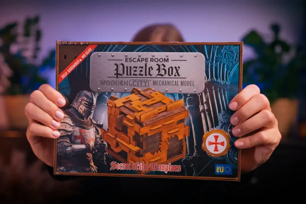 3D Wooden Box Puzzle - Escape Room Puzzle Box opis 4