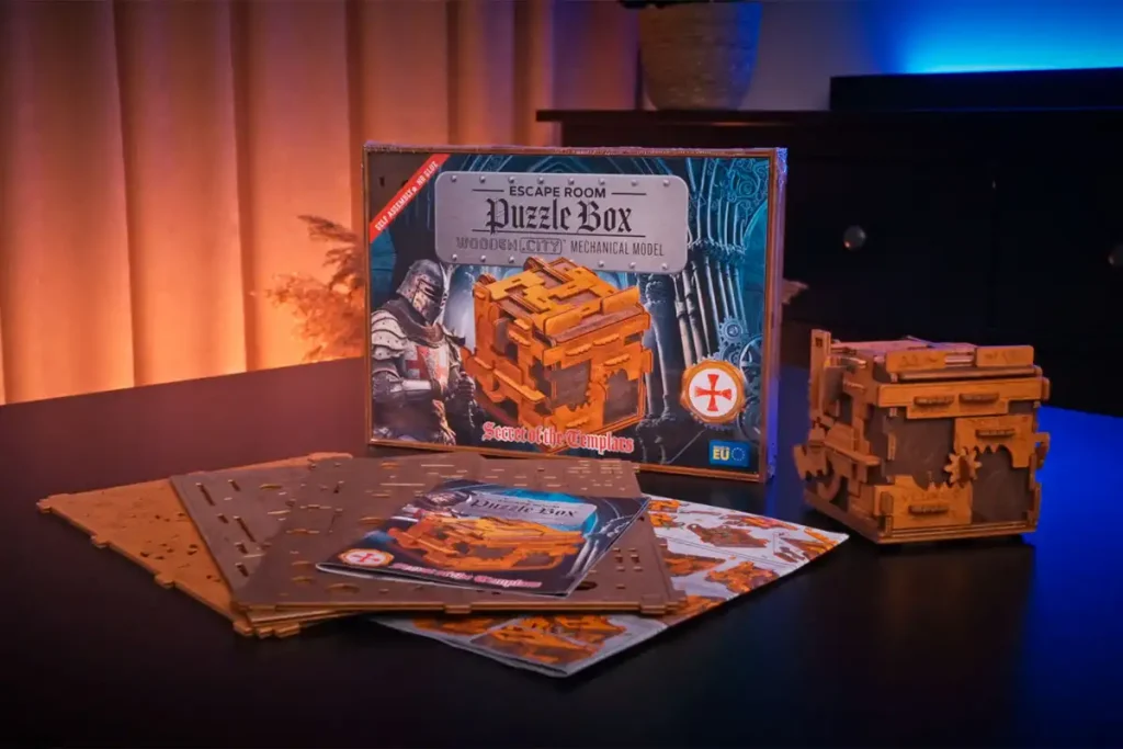 3D Wooden Box Puzzle - Escape Room Puzzle Box opis 1