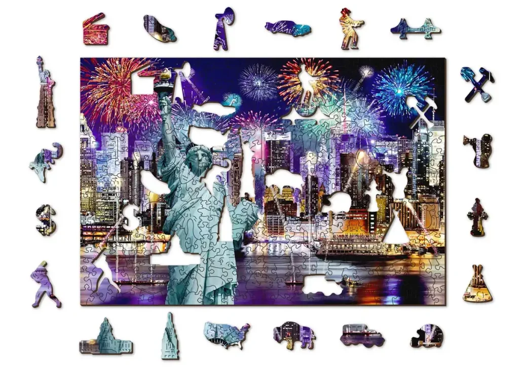 New York By Night 400 Wooden Puzzle Opis 7