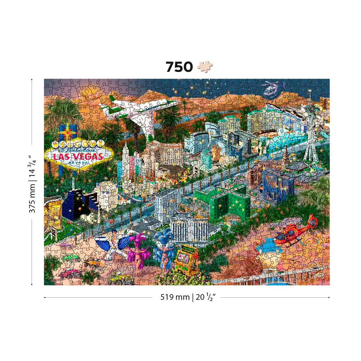 7-1/2 x 9-1/2 Rectangle Cardboard Jigsaw Puzzle