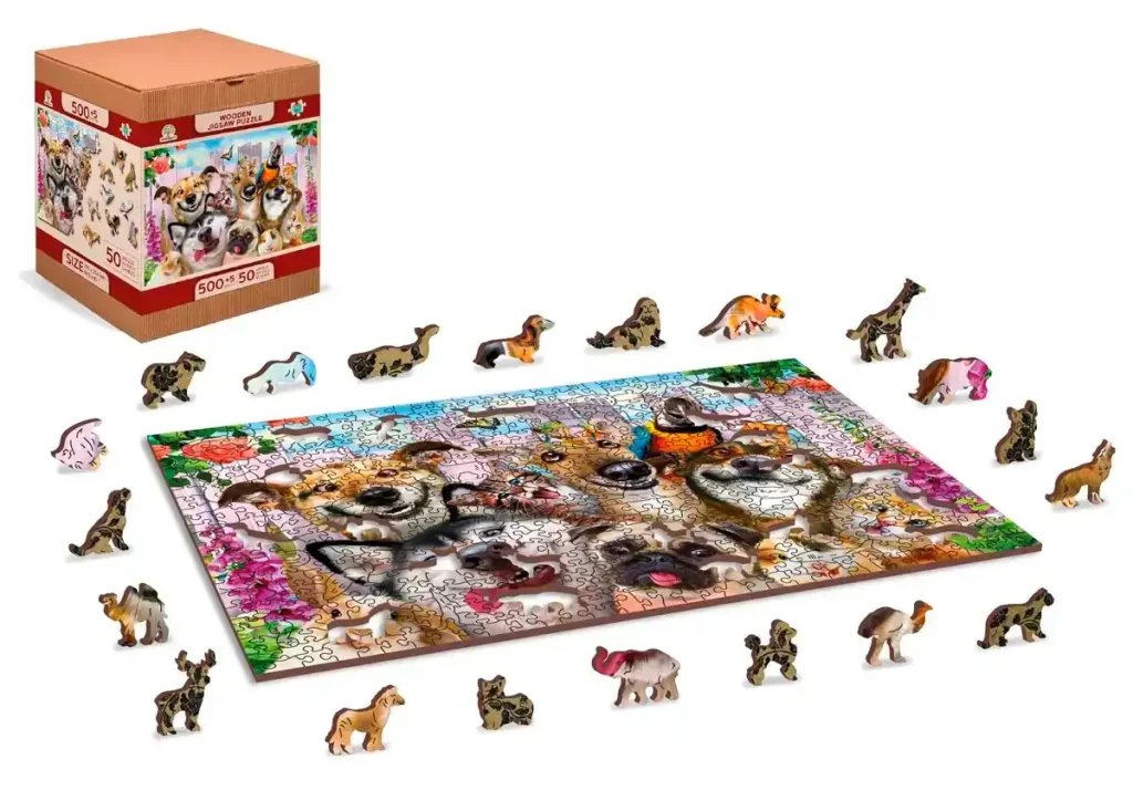 Crazy Pets 500 Wooden Puzzle Opis 3
