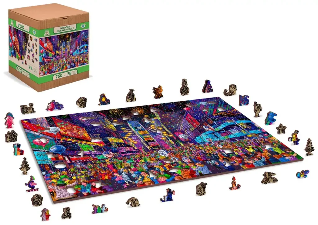 New Year’s Eve 750 Wooden Puzzle Opis 5