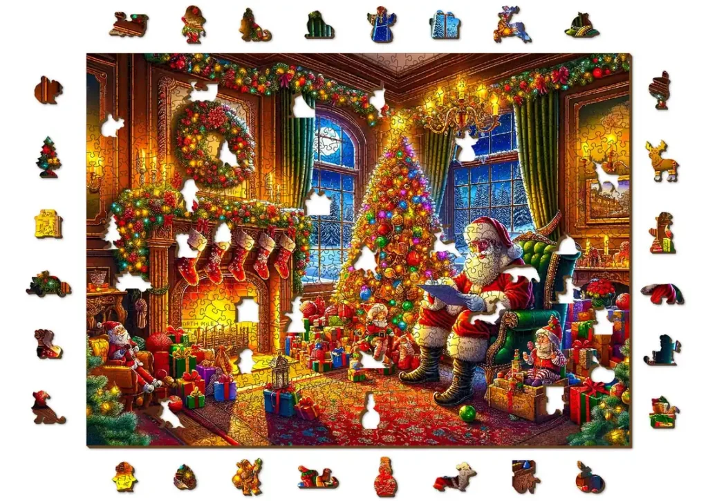 La Magie du Réveillon de Noël Puzzle en Bois 1000 Pièces Opis 6