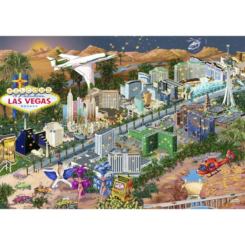 Welcome to Las Vegas 1000 Wooden Puzzle 8