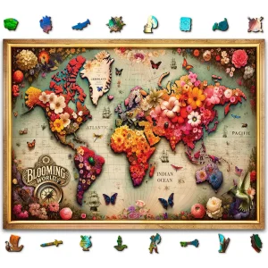 Wooden Puzzle 1000 Colorful Map 8