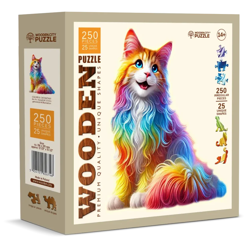 Colorful Cat Fantasy 250 Wooden Puzzle 7