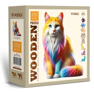 Dreamy Rainbow Cat 250 Wooden Puzzle 7