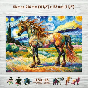 Wooden Puzzle 150 Modern Horse 1