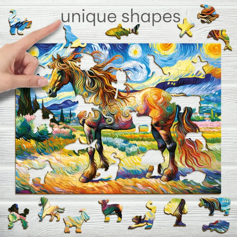 Wooden Puzzle 150 Modern Horse 3