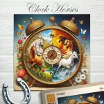 Clock Horses 250 Wooden Puzzle 1