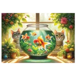 Cats and Fish 500 Wooden Puzzle 5