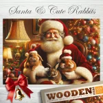 Santa & Cute Rabbits 500 Wooden Puzzle 4