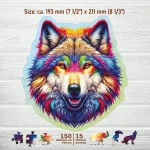 Rainbow Wolf 150 Animal Shaped Wooden Puzzle 1