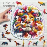 Animal Shaped Wooden Puzzle 150 Soft Lion 2