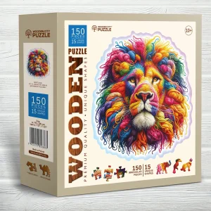 Animal Shaped Wooden Puzzle 150 Soft Lion 3