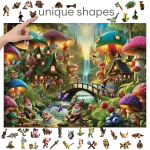 Mushroom Wonderland 1000 Wooden Puzzle 3