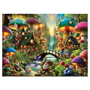 Mushroom Wonderland 1000 Wooden Puzzle 7