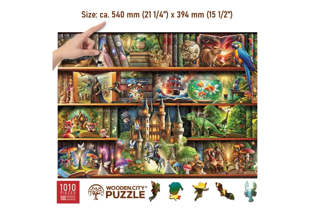 Stories On Every Shelf 1000 Wooden Puzzle Opis 4