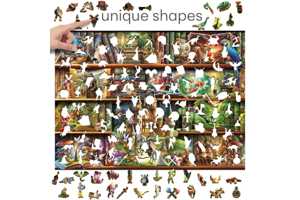 Stories On Every Shelf 1000 Wooden Puzzle Opis 5
