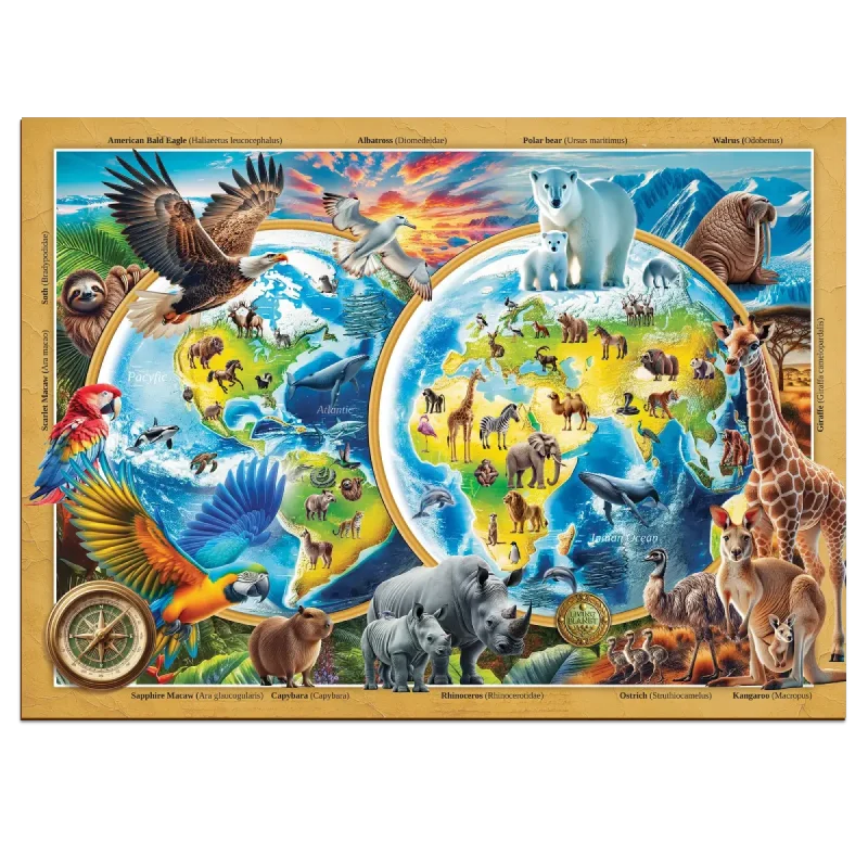 Wildlife Of The Planet 1000 Wooden Puzzle 9