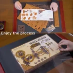3D Wooden Clock Puzzle - Steampunk Gearworks Wall Clock 3