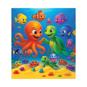 Wooden Puzzle 20 Octopus and Turtle 2