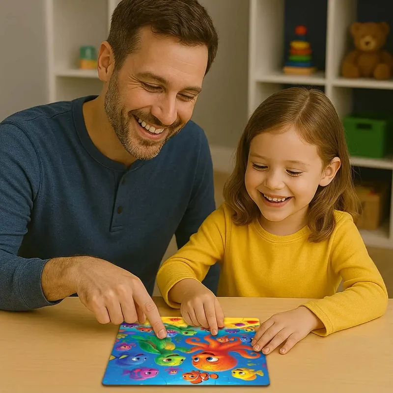 Wooden Puzzle 20 Octopus and Turtle 3