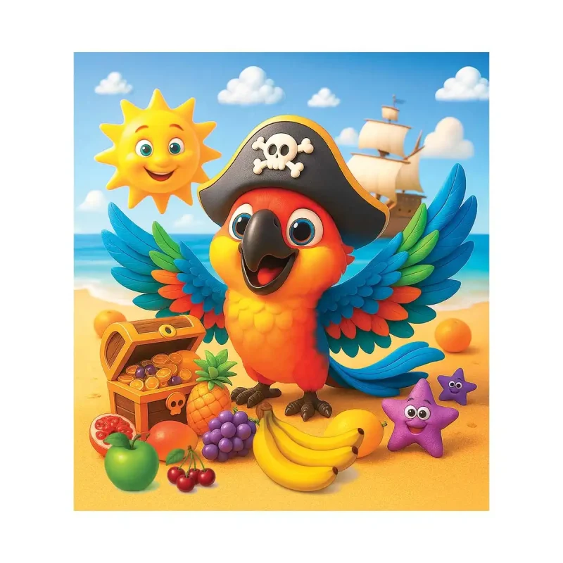 Wooden Puzzle 20 Pirate Parrot 2