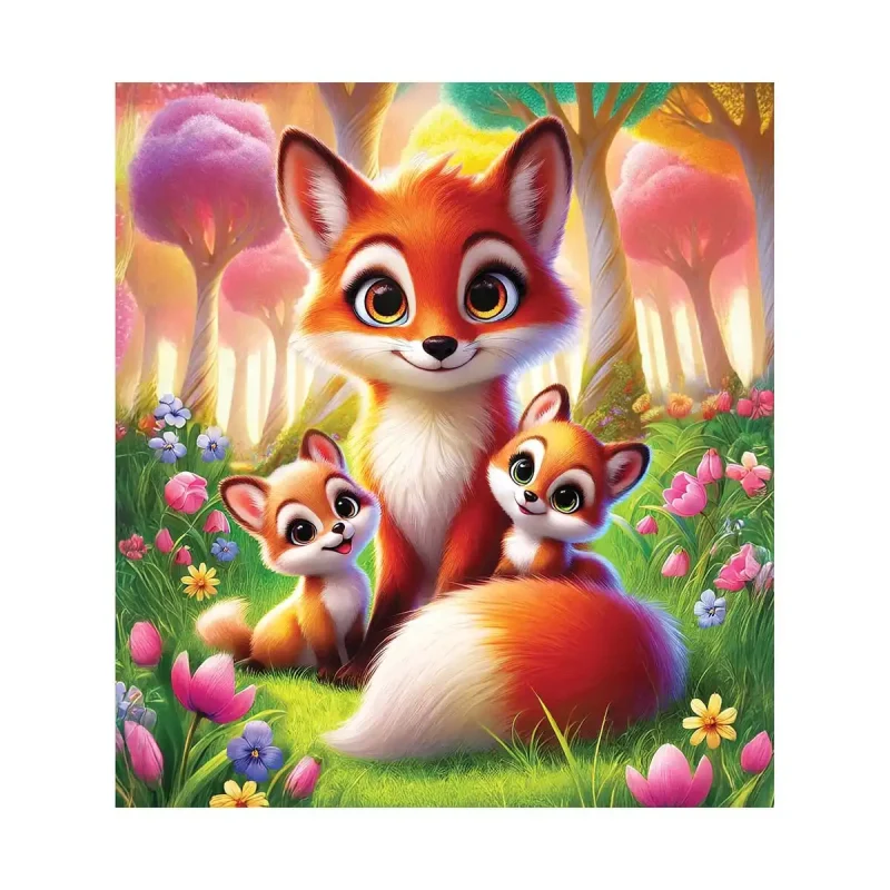 wooden-puzzle-20-whimsical-fox-family (2) Wooden Puzzle 20 Whimsical Fox Family 2