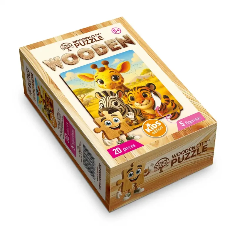 Wooden Puzzle 20 Wildlife Buddies 5
