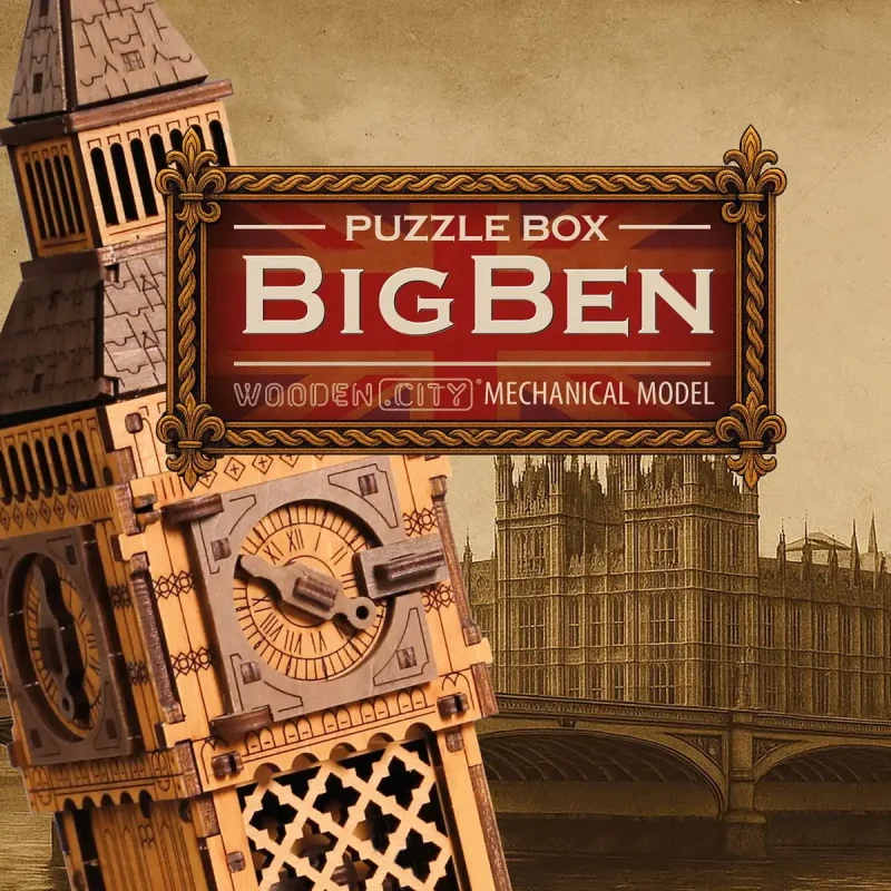 3D Wooden Escape Puzzle Box Big Ben 2