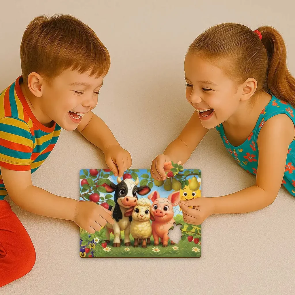 Wooden Puzzle 40 Animals In The Orchard 3