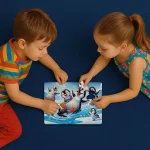 Wooden Puzzle 40 Happy Penguins 3