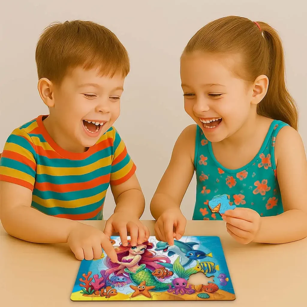 Wooden Puzzle 40 Mermaid And Dolphin 3