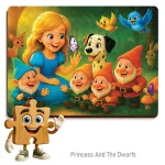 Wooden Puzzle 40 Princess and the Dwarfs 1
