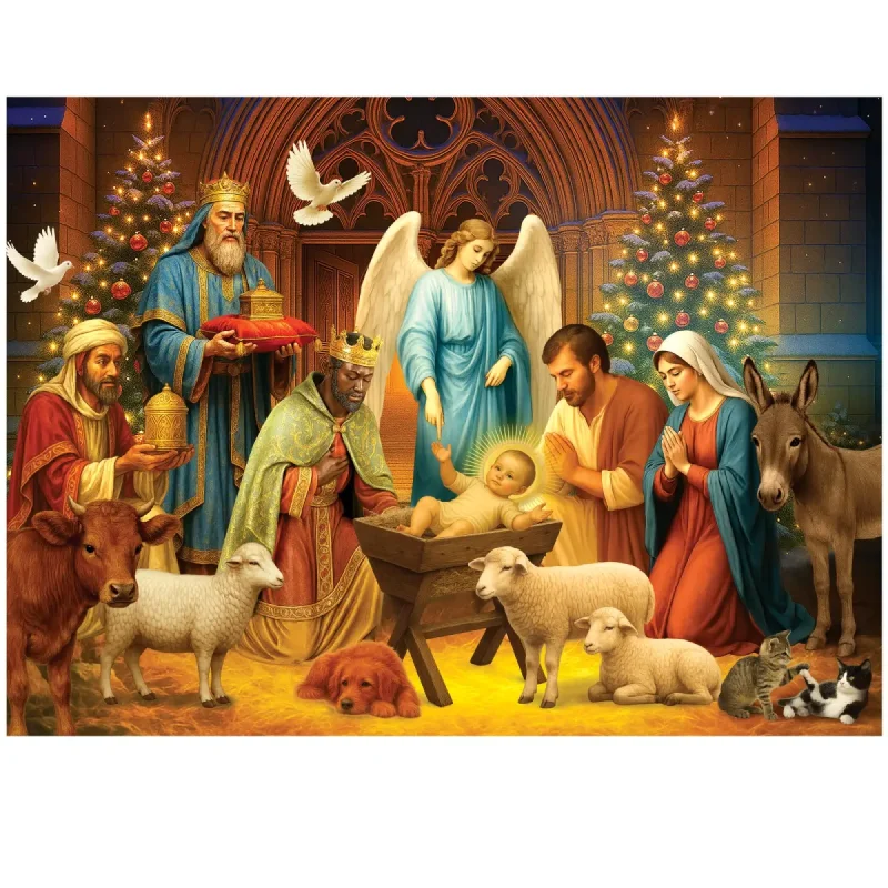 Wooden Puzzle Christmas Nativity Scene 5