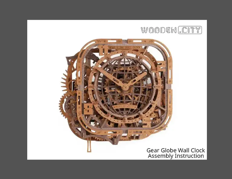 Gear Globe Wall Clock